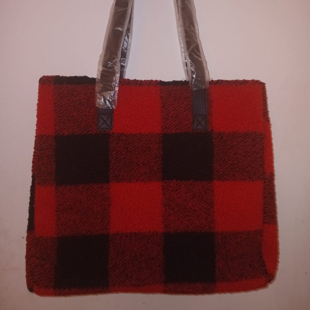 ❤️ New Plaid Tote Red Black Fashion